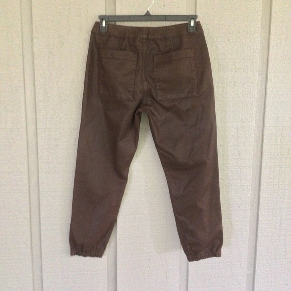 Hudson Utility Jogger Pant Size M Drawstring Pocket In Coated Chicory Coffee - Picture 5 of 14